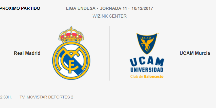 Real Madrid UCAM Murcia 2017