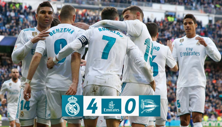 Real Madrid 4 Alavés 0 Liga 2018