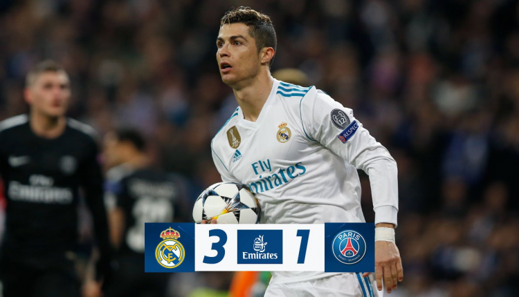 Real Madrid 3 PSG 1 2018
