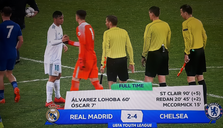 Real Madrid 2 Chelsea 4 Youth League