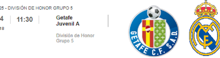 Getafe Real Madrid Juvenil A 2018