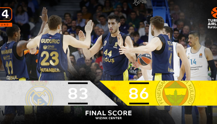 Real Madrid 83 Fenerbahce 86 2018