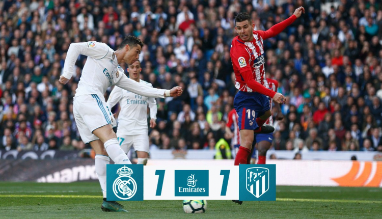 Real Madrid 1 Atlético 1 Liga 2018