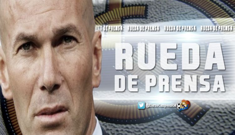 Zidane Real Madrid rueda de prensa