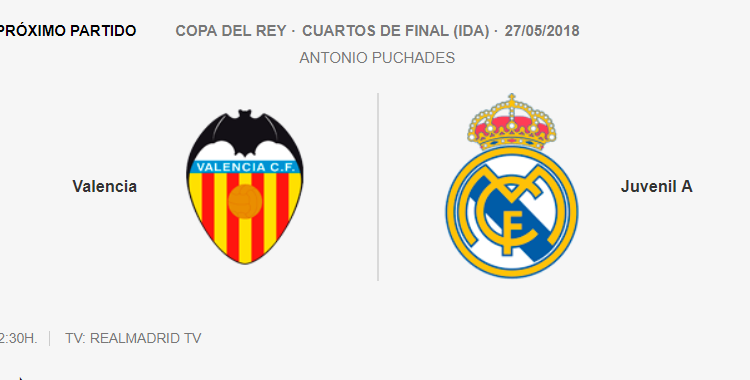 Valencia Real Madrid Juvenil A