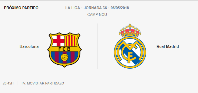 Barcelona Real Madrid Liga 2018