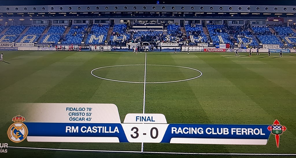 Real Madrid Castilla 3 Racing Ferrol 0 2018