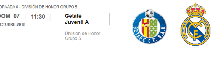 Getafe Real Madrid Juvenil A J6 2018