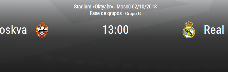 CSKA Moscú Real Madrid Youth League 2018