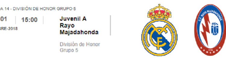 Real Madrid Juvenil A Rayo Majadahonda DH G5 J14 2018