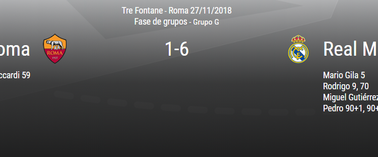 Roma 1 Real Madrid Juvenil A 6 UYL J5 2018