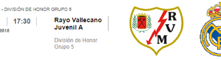 Rayo Vallecano Real Madrid Juvenil A DH G5 J15 2018