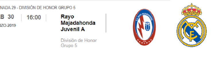 Rayo Majadahonda Real Madrid Juvenil A DH G5 J29