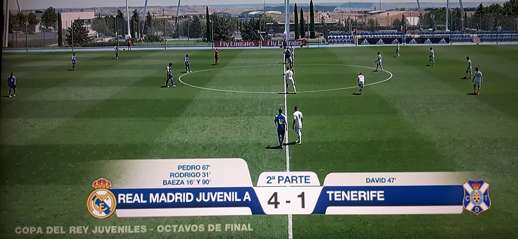 Real Madrid Juvenil A 4 Tenerife 1 1/8 vuelta Copa del Rey 2019