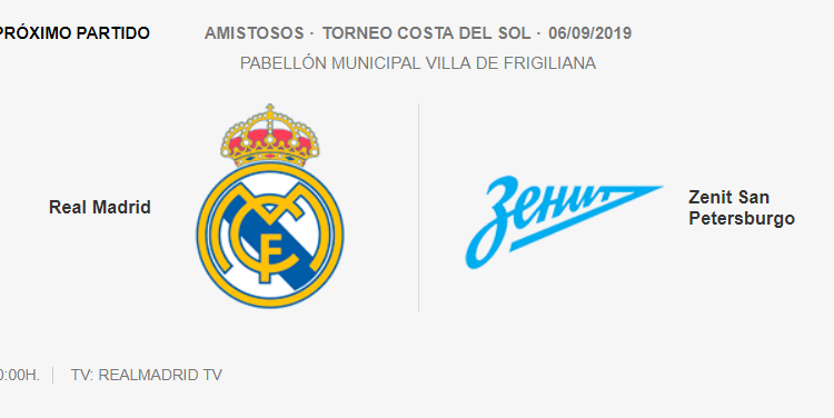 Real Madrid Zenit Baloncesto Torneo Costa del Sol 2019