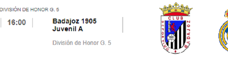 Badajoz Real Madrid Juvenil A