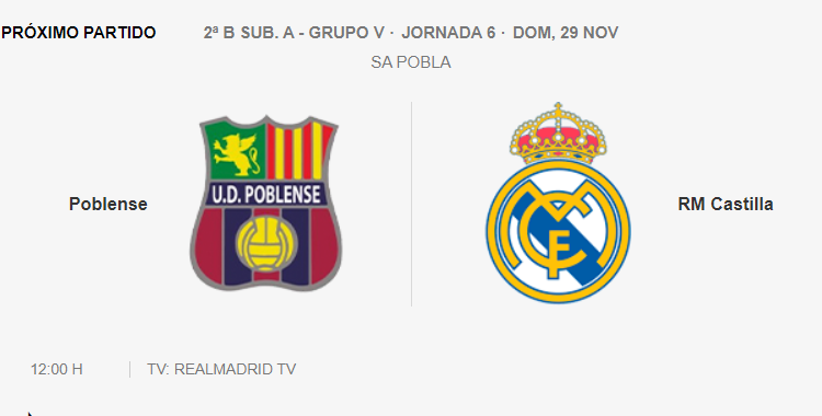 Poblense Real Madrid Castilla 2020