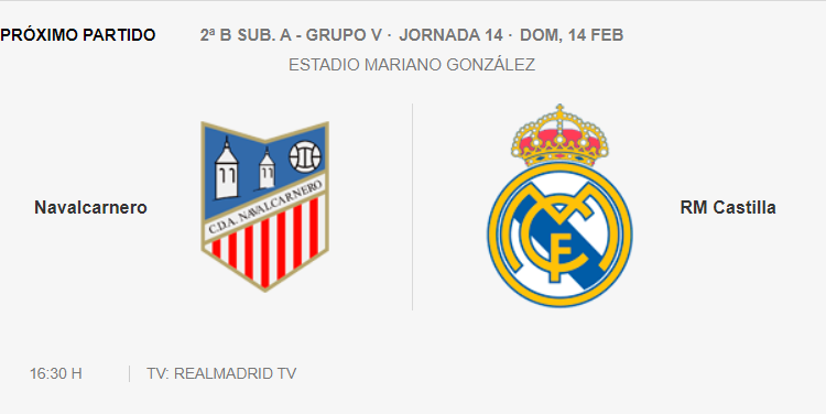 Navalcarnero Real Madrid Castilla Segunda B G5 J14 2021