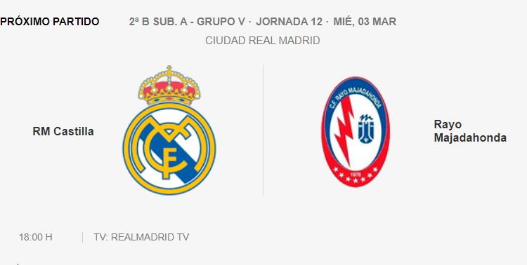 Real Madrid Castilla Rayo Majadahonda