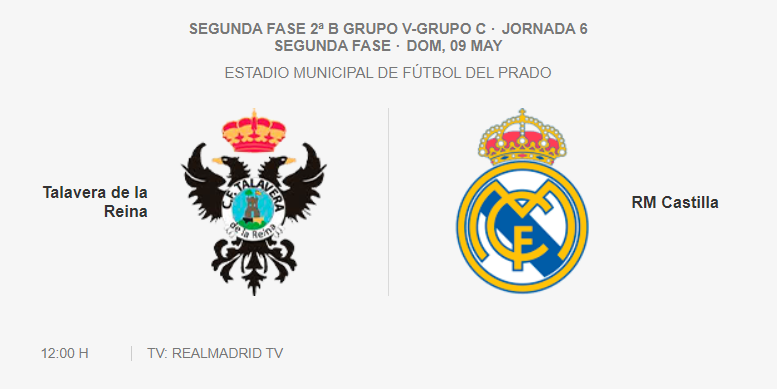 Talavera Real Madrid Castilla 2ºB 2 Fase 2021 J6