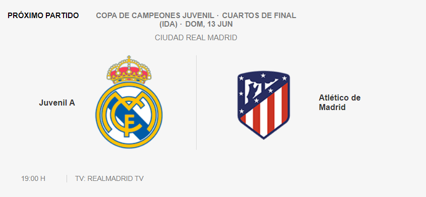 Real Madrid Juvenil A Atlético de Madrid Copa Campeones 2021