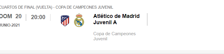 Atlético de Madrid Real Madrid Juvenil A 2021 Copa Campeones