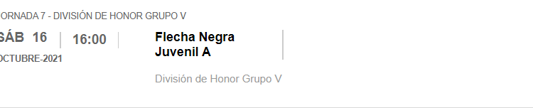 Flecha Negra Real Madrid Juvenil A DH J7 2021