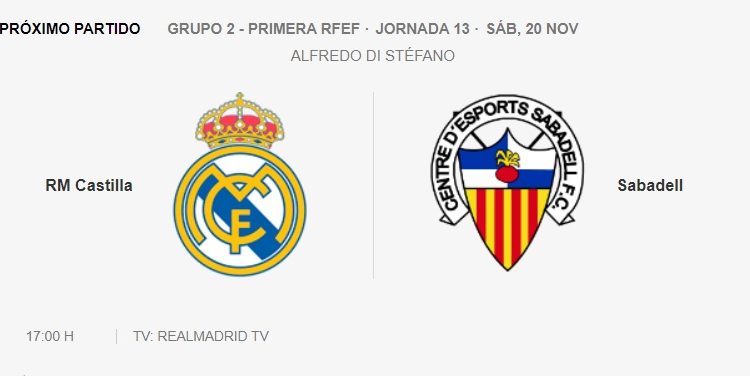 Real Madrid Castilla Sabadell 1 RFEF J13