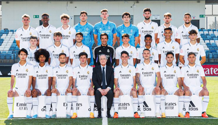 Real Madrid Castilla 2022/23, faltando los juveniles más presentes esta campaña como Edgar y Gonzalo, con la sub-19.