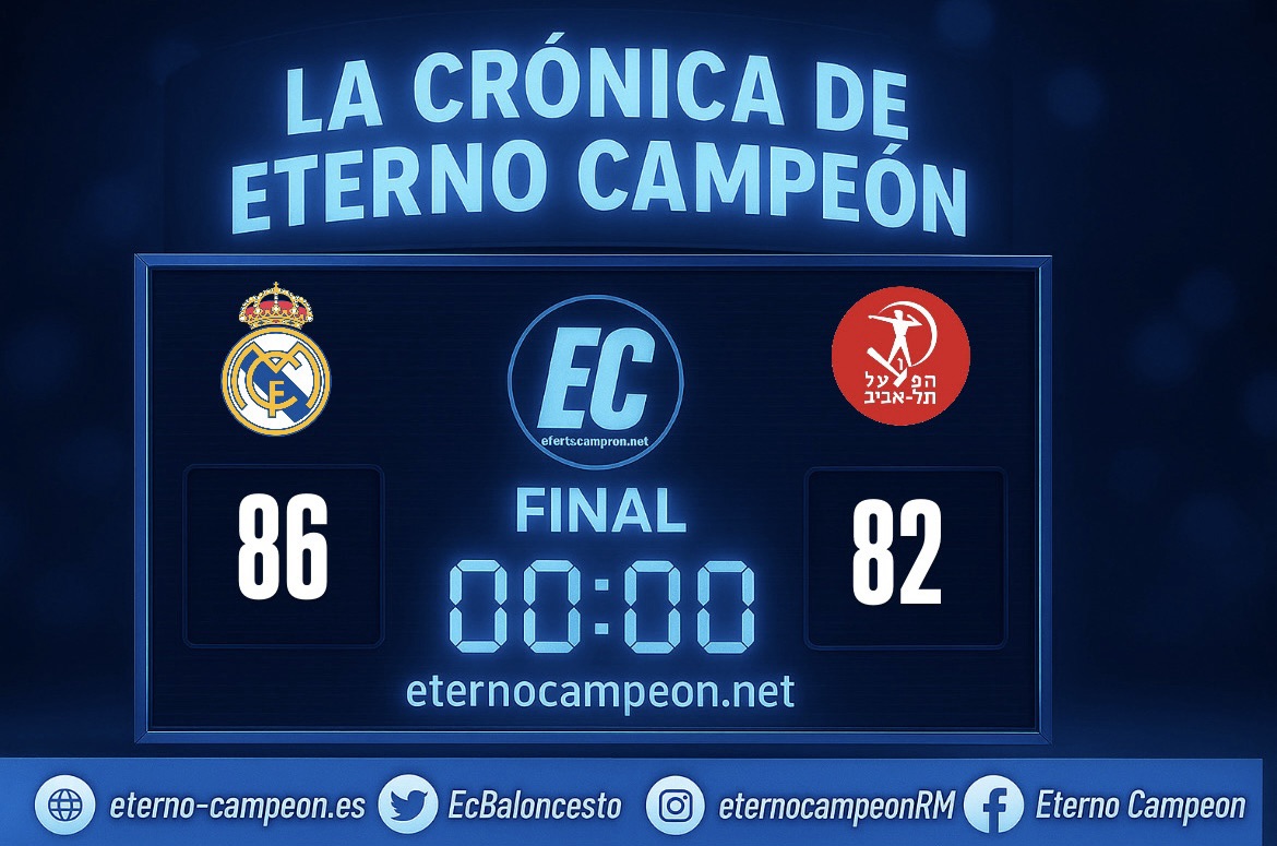 Euroliga ~ PlayOff | 1º Partido ~ Crónica | Real Madrid 86-82 Hapoel Tel Aviv