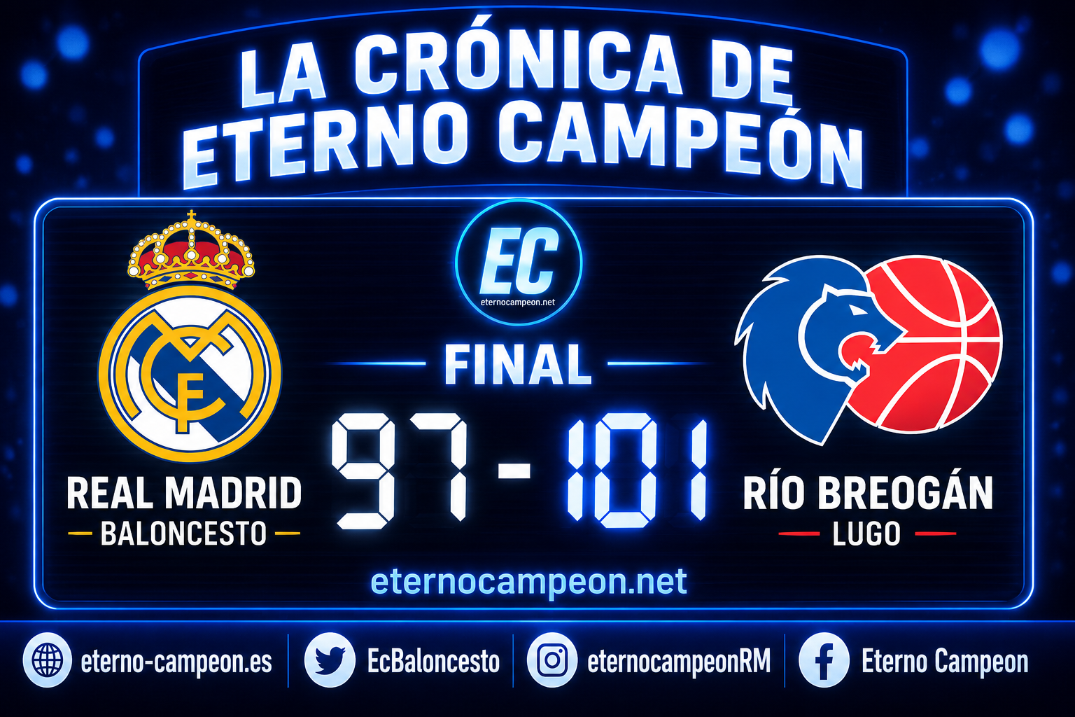 Liga Endesa | Jornada 30 ~ Crónica | Real Madrid 97-101 Río Breogán