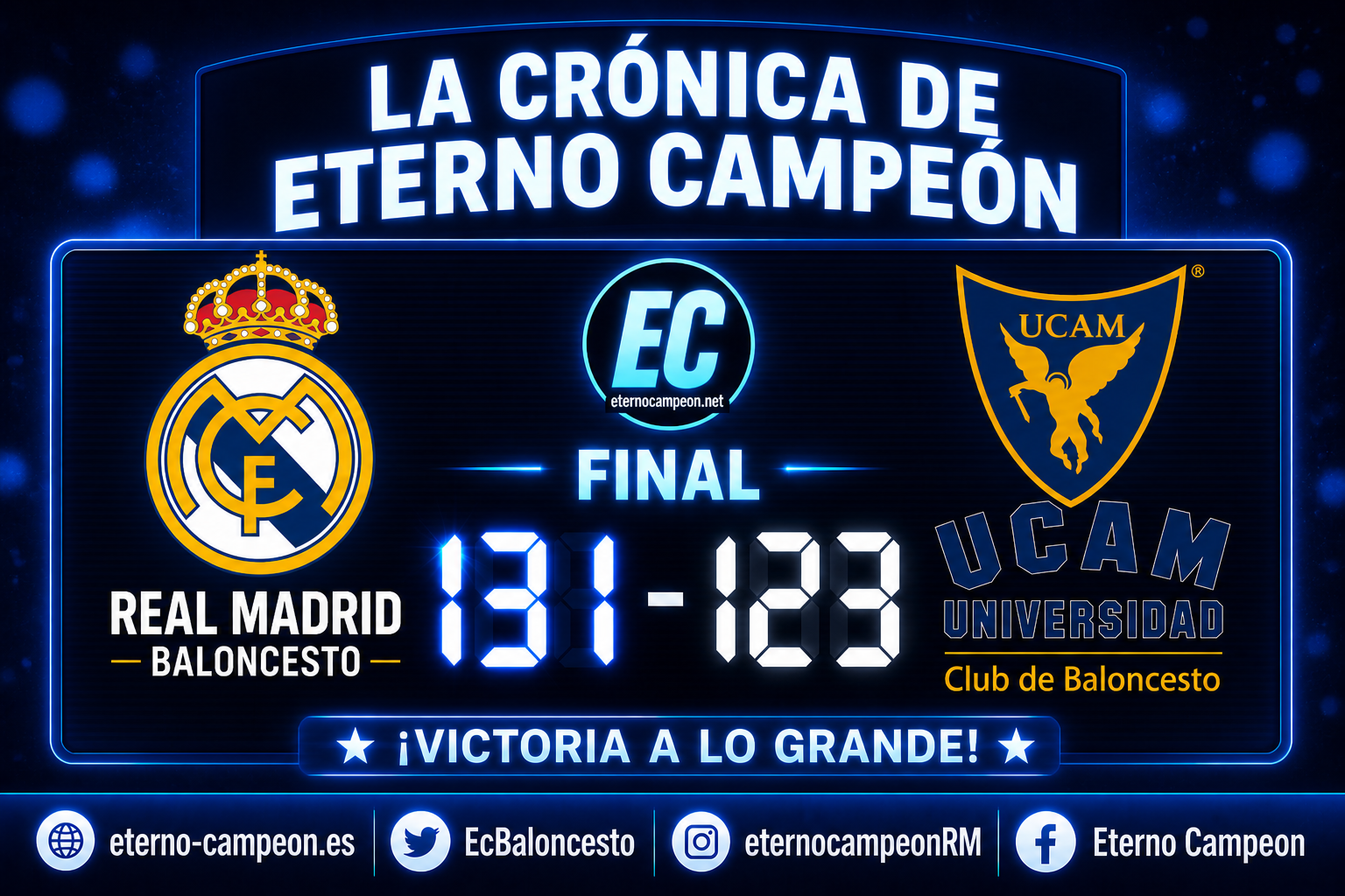 Liga Endesa | Jornada 29 ~ Crónica | Real Madrid 131-123 UCAM Murcia