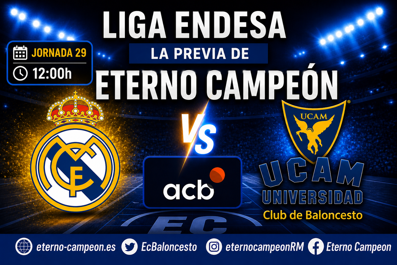Liga Endesa | Jornada 29 ~ Previa | Real Madrid vs UCAM Murcia