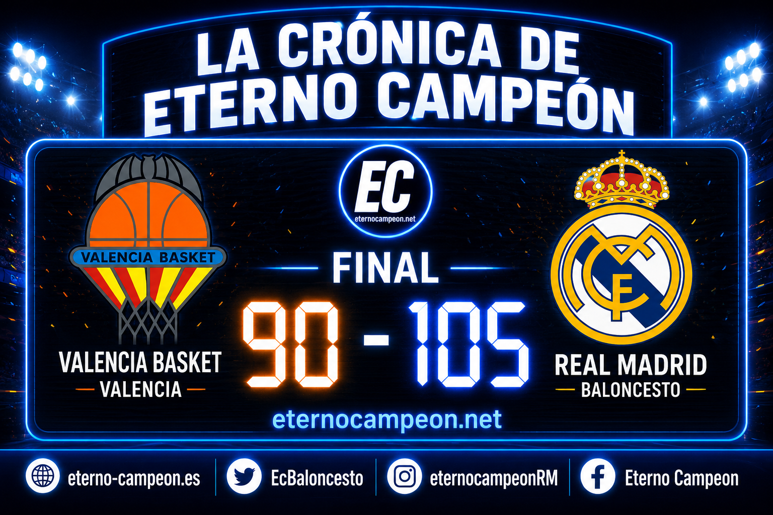 Final Four | Semifinal ~ Crónica | Valencia Basket 90-105 Real Madrid