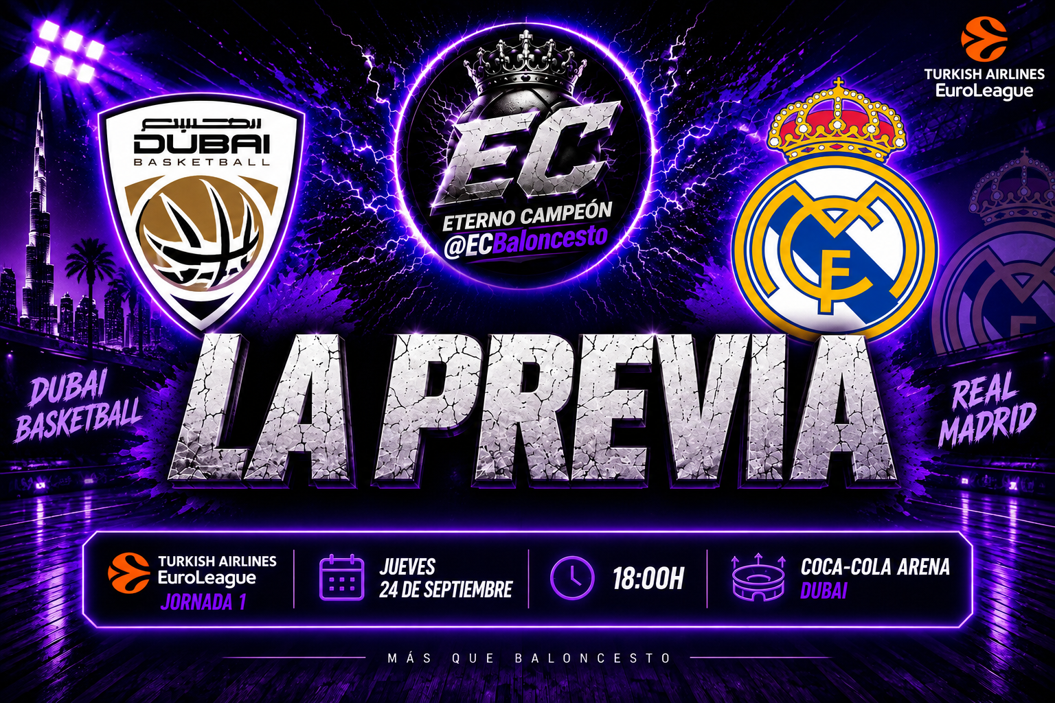 Euroliga | Jornada 1 ~ Previa | Dubai Basketball vs Real Madrid